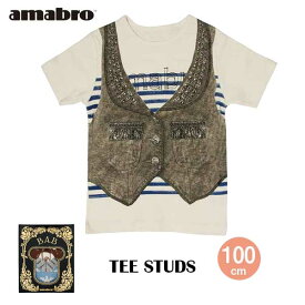 【セール】あす楽 送料無料 amabro アマブロ BAB TEE バブ Tシャツ ベビー服 100cm STUDS スタッズ 赤ちゃん ベビー ベビー用品 出産祝い ベビーギフト