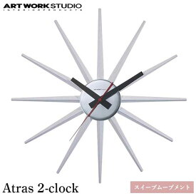 送料無料 ARTWORKSTUDIO アートワークスタジオ ATRAS2-Clock アトラス2ウォールクロック TK-2074 WH ホワイト