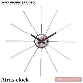 あす楽 送料無料 壁掛け時計 アートワークスタジオ ARTWORKSTUDIO アトラスウォールクロック TK-2048 WH ホワイト