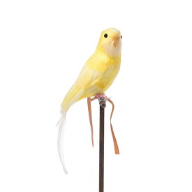 あす楽 バードオブジェ 鳥 リアル 本物 飾り物 ハロウィン 剥製みたい 置物 黄色い鳥 セキセイインコ イエロー プエブコ PUEBCO ARTIFICIAL BIRDS Budgie 125077
