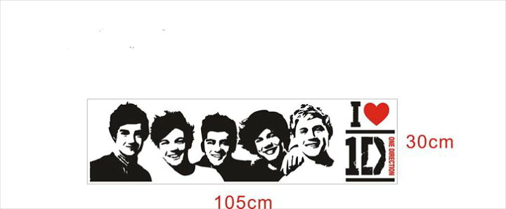 楽天市場 Citrus Shop 特大サイズ One Direction 転写式 はがせる壁紙 貼ってはがせる壁紙 ウオール 壁 壁紙 壁シール カッティングシート 窓 ウォールシール カッティングシール 転写ステッカー 転写シール 文字壁紙 壁シール カッコいい ワンダイレクション 歌手 人