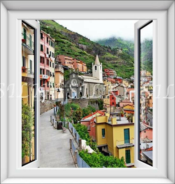 楽天市場 オーダーメイド 窓 ウィンドーシリーズ防水 縦長 イタリア リオマッジョーレ ウォール ステッカー ポスター シール 裏が透けない 自然 はがせる 壁紙 壁シール 防水 イタリア 街 カラフル お風呂 風景 はがせる壁紙 貼ってはがせる壁紙 壁 シトラス