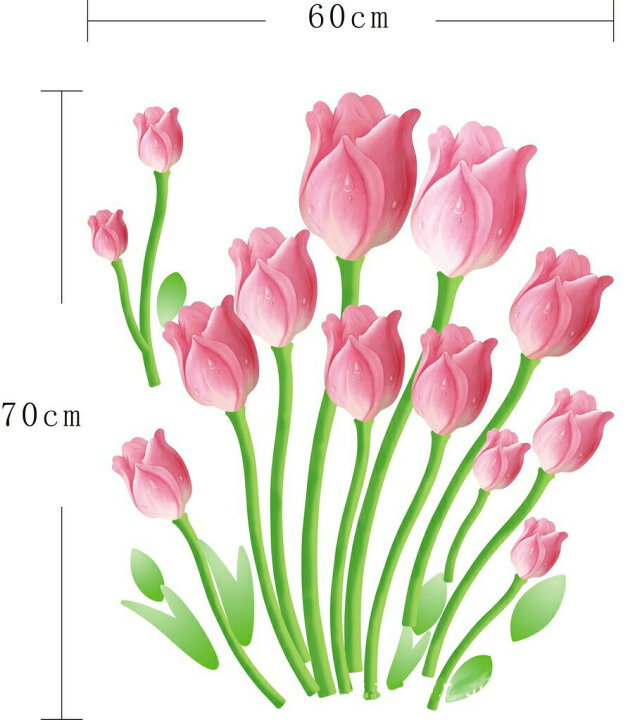 楽天市場 チューリップ2色 ウォールステッカー シール 北欧 壁紙 はがせる壁紙 キッチン お風呂 に 貼る トイレ かわいい 子供部屋 フラワー 花 窓 ウォール ステッカー ウオール はがせる 貼ってはがせる 壁 防水 おしゃれ 植物 カッティング 可愛い シトラス