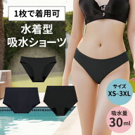 【1枚でも着用可】水着にもなる吸水ショーツ インナーショーツ サニタリーショーツ プール 吸水 吸収 送…