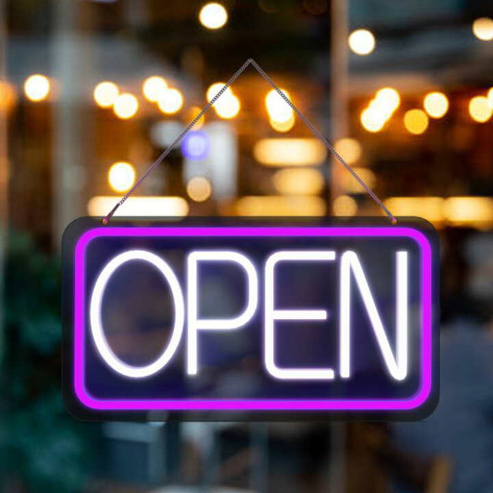 楽天市場】OPEN看板 LED光る看板 オープン 営業中 サインボード 電飾 