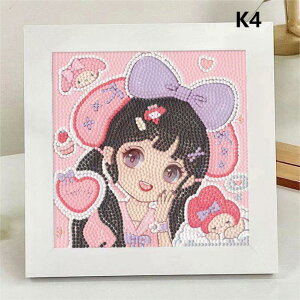 ダイヤモンドアート キット クロミ サンリオ キャラクター アニメ 絵画 5Dダイヤモンド 刺? キット 額縁無し 手作り DIY 壁装飾 減圧パズル 全面貼り付けタイプ 壁面 装飾 キラキラ ビーズ 暇