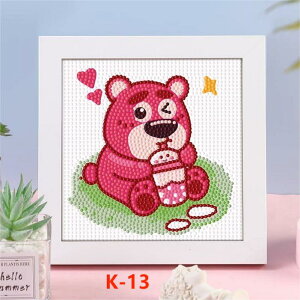 ダイヤモンドアート キット ディズニー ステラルー キャラクター アニメ 絵画 5Dダイヤモンド 刺しゅう キット 額縁無し 手作り DIY 壁装飾 減圧パズル 全面貼り付けタイプ 壁面 装飾 17x17cm キ