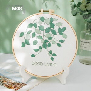 刺繍キッ DIY 内径 20cm ししゅうキット 刺しゅう クロスステッチ 手作り クロスステッチ 花柄 図案 バラ 手芸キット フランス刺繍糸 針 サンプラー 刺繍枠付き 簡単 立体パンジーの花柄