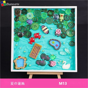 パレット絵 テクスチャーアート モザイク アクセサリー 樹脂DIYクリームテクスチャー DIY Cream Glue & Resin パーツ アクリル絵の具 5D 塗装 DIY 手作り絵画手芸キット 海の絵 円形 20x20cm 全面貼り付