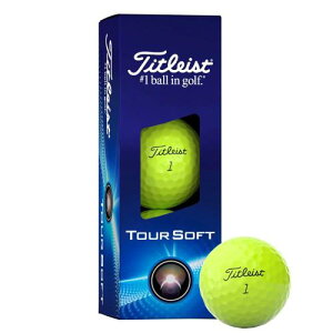 �^�C�g���X�g(TITLEIST) �S���t�{�[�� 24 TOUR SOFT YELLOW 3P T4114S-3PJ �X���[�u(3����) (�C�G���[/FF/Men's)