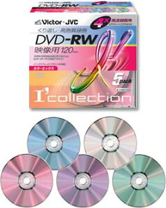 Victor DVD-RW(forVIDEO)�C���N�W�F�b�g�J���[���[�x��5���p�b�N [VD-W120XF5]