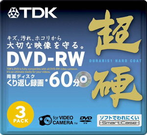 TDK 8cmDVD-RW 60���L�^ ���d �X�}�[�g�P�[�X���� 3���p�b�N DRW60HC3A