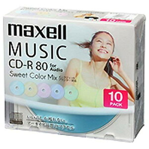 CDRA80PSM.10S / �}�N�Z�� ���y�pCD-R 80�� 10���J���[�v�����^�u�� maxell [PC]