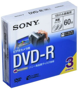 SONY �r�f�I�J�����pDVD-R(8cm) 3���p�b�N 3DMR60A