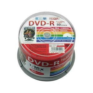 HIDISC DVD-R �^��p 4.7GB CPRM�Ή� 16�{�� 50�� �X�s���h���P�[�X ���C�h�v�����^�u�� HDDR12JCP50