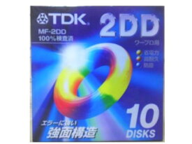 TDK ワープロ用 3.5型 2DD フロッピーディスク 10枚 アンフォーマット プラスチックケース入 MF-2DD