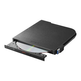 BUFFALO (バッファロー) USB3.1(Gen1)/3.0 外付け DVD/CDドライブ デスクトップパソコン対応 バスパワー Wケーブル(給電ケーブル付き