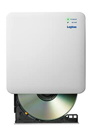 ロジテック CDドライブ スマホ用CD録音ドライブ DVD再生対応 Wi-Fi対応 5GHz iOS Android対応 USB3.0 ホワイト LDR-SM5WUVWH