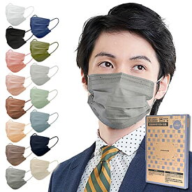 [アイリスオーヤマ] マスク 不織布 プリーツマスク 小顔 血色マスク チークマスク カラーマスク おしゃれ 耳が痛くならない APN-60LG