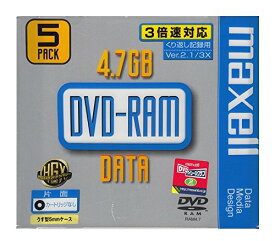 データ用4.7GB DVD-RAMメディア maxell DRM47B.1P5S
