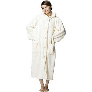 アイリスプラザ fondan 着る毛布 メンズ レディース とろける極細マイクロミンクファー使用 フード付き 着丈115cm 洗濯機洗い可 着る