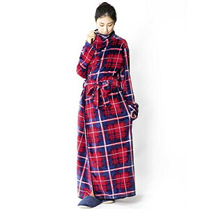 アイリスプラザ 毛布 着る毛布 125cm丈 ルームウェア フランネルマイクロファイバー とろけるような肌触り 静電気防止 洗える チェッ