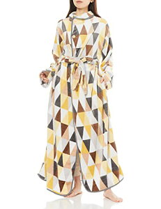 アイリスプラザ fondan 着る毛布 ポケット・ベルト付 特製BOX入り Mサイズ 着丈150cm トライアングル/イエロー 静電気防止 洗える フ