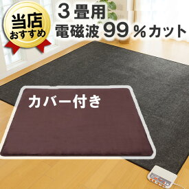 【直送】ホットカーペット 電磁波カット 3畳 本体 カバー セット ブラウン ゼンケン ZC-30PB 省エネ エコ タイマー 滑り止め付き ホットカーペットカバー 電気カーペット カバー付きホットカーペット カーペット ラグ ラグマット おしゃれ カバー付き カバーセット 長方形