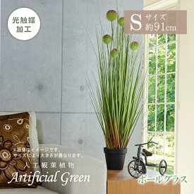 人口観葉植物 ボールグラス Sサイズ 約91cm アーティフィシャルグリーン 観葉植物 光触媒加工 分解機能 メンテナンスフリー 手入れ不要 臭い分解 細菌分解 新感覚観葉植物 空気清浄 インテリア 人工植物 クリーン 引っ越し祝い ギフト プレゼント