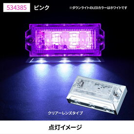 フラットマーカーランプNEO 24V専用 LEDフラットマーカー ダウンライト 2WAY 超高輝度LED イエロー ブルー アンバー グリーン ホワイト レッド ピンク レモンイエロー 黄 青 橙 緑 白 赤 ジェットイノウエ マーカーランプ トラック用品 【お取寄せ】