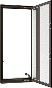 防火戸FG-L 縦すべり出し窓T / オペレーターハンドル Low-E複層ガラス(安全合わせ)仕様 06011 W:640mm × H:1,170mm LIXIL リクシル TOSTEM トステム