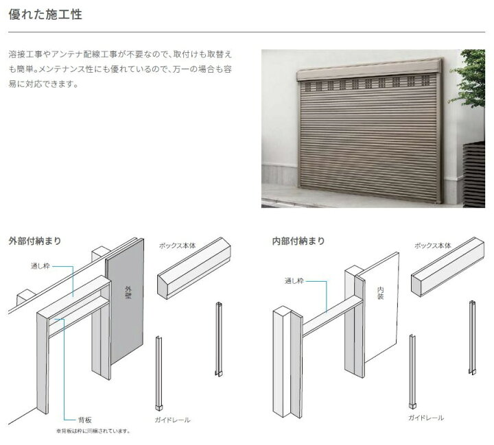 楽天市場】ガレージシャッター 電動 / 内部付木造用躯体直付 単窓仕様 