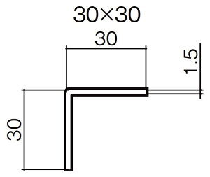 L���A���O�� 30mm × 30mm × 3,800mm 5�{���� �C���v���X �I�v�V���� LIXIL ���N�V�� TOSTEM �g�X�e��