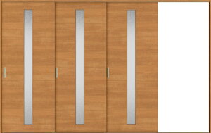 ラシッサS Vレール方式_片引戸3枚建 / ケーシング枠 鍵なし仕様 デザイン:LGB 特注 W:2,308〜3,916mm × H:1,728〜2,425mm LIXIL TOSTEM