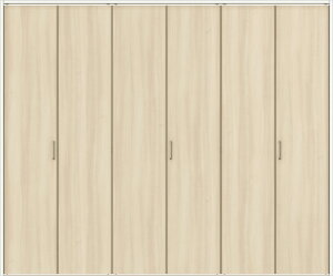 ���V�b�TD�L�i�����_�� �N���[�[�b�g�h�A �܌˃��[���^�C�v 6���܌� AKCF-LAA 27M20 W�F2,716mm × H�F2,023mm �m���P�[�V���O / �P�[�V���O LIXIL TOSTEM