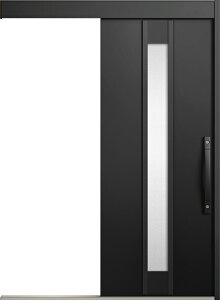 エルムーブ2 一本引き L19型 アルミ色 システムキー / リニアスライド仕様 呼称:183 W:1,838mm × H:2,150mm スライディングドア LIXIL TOSTEM