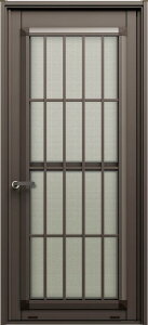 リシェント勝手口ドア ランマなし 断熱 / 一般複層ガラス仕様 L型(縦格子) W:516〜916mm × H:1,426〜2,256mm カバー工法 LIXIL TOSTEM