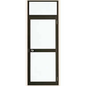 ロンカラーガラスドア 三方半外付型 ランマ付き 特注サイズ W : 409〜908mm × H : 736〜2,819mm 勝手口 ドア ガラスドア LIXIL リクシル 旧TOSTEM トステム