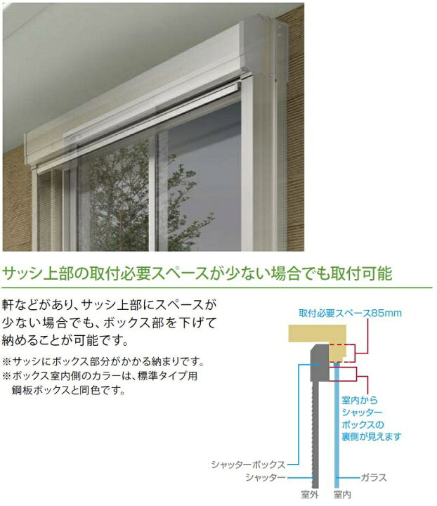 楽天市場】リフォームシャッター 手動 ボックス下げ納まり / 標準 