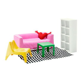 【あす楽】IKEA イケア ミニチュア家具 リビングルーム おもちゃ a30235511 HUSET フーセット おもちゃ ぬいぐるみ 人形 家具 おしゃれ シンプル 北欧 かわいい ベビー