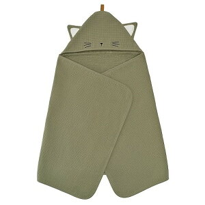 IKEA イケア ベビータオル フード付き グリーン 60x125cm m30530296 GULDVAVARE グルドヴァヴェレ キッズ ベビー おふろ バス用品 湯上りタオル おしゃれ シンプル 北欧 かわいい