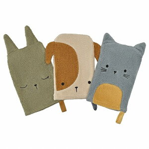 IKEA イケア ウォッシングミット 14x22cm 3ピース m80573617 GULDVAVARE グルドヴァヴェレ キッズ ベビー おふろ お風呂 バス用品 おしゃれ シンプル 北欧 かわいい