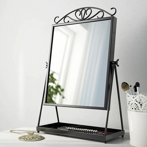 楽天市場】IKEA イケア テーブルミラー 鏡 ブラック 黒 27x43cm