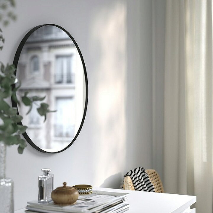 楽天市場】IKEA イケア ミラー ブラック黒 50cm m50590449 LINDBYN 