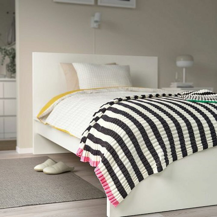 楽天市場】IKEA イケア ブランケット ブラック ホワイト 130x170cm 