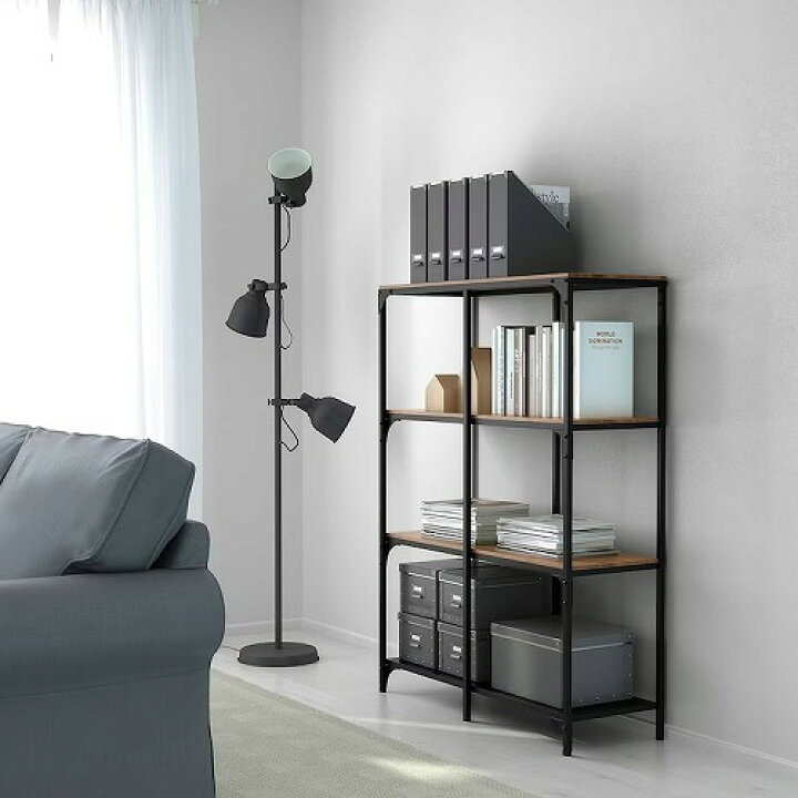 楽天市場】IKEA イケア シェルフユニット ブラック 100x136cm 