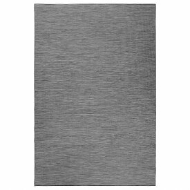 イケア IKEA ラグ 平織り、室内 屋外用 グレー 室内 屋外用 ブラック黒 200x300cm x30298792 HODDE ホッデ インテリア カーペット マット 畳 絨毯 おしゃれ シンプル 北欧 かわいい