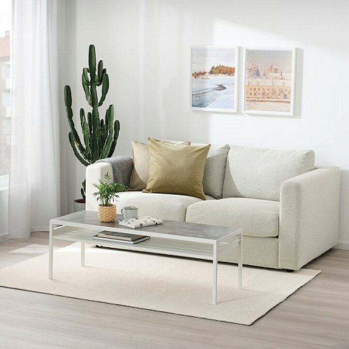 楽天市場】IKEA イケア ラグ パイル短 ホワイト白 133x195cm 