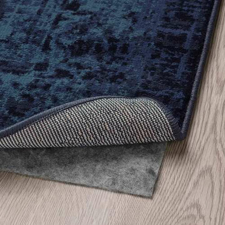 楽天市場】IKEA イケア ラグ パイル短 ダークブルー 青 133x195cm 