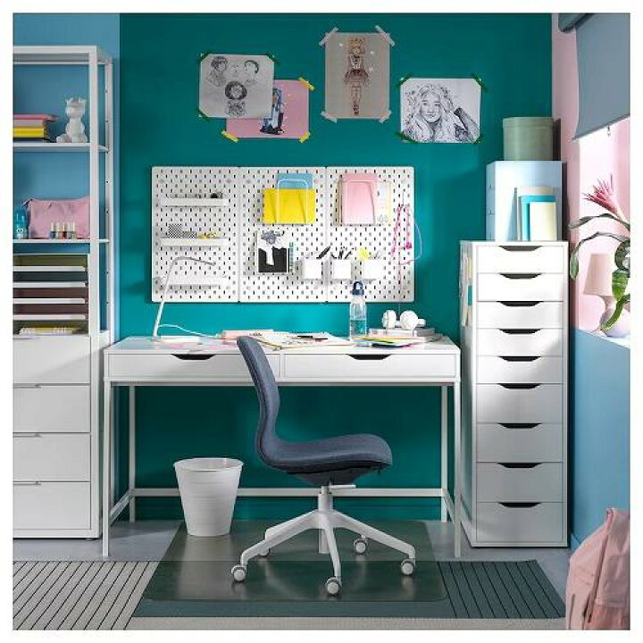楽天市場】IKEA イケア デスク ホワイト 白 132x58cm big60483439 ALEX 